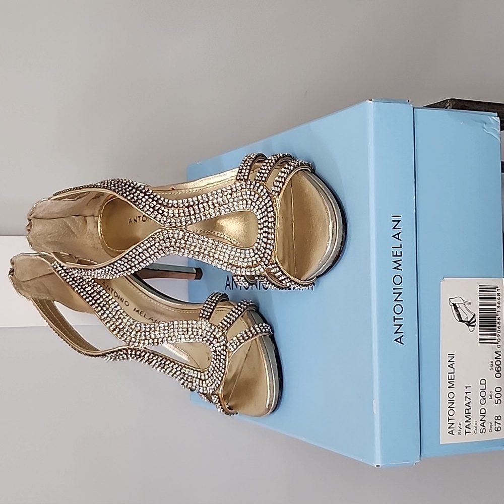 Antonio Melani Sand Gold Heels